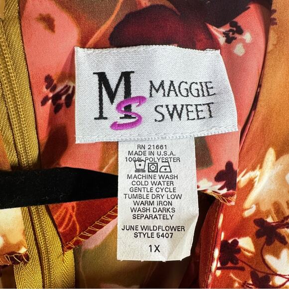 Maggie Sweet June Wildflower Dress Vintage 1X - Picture 5 of 11